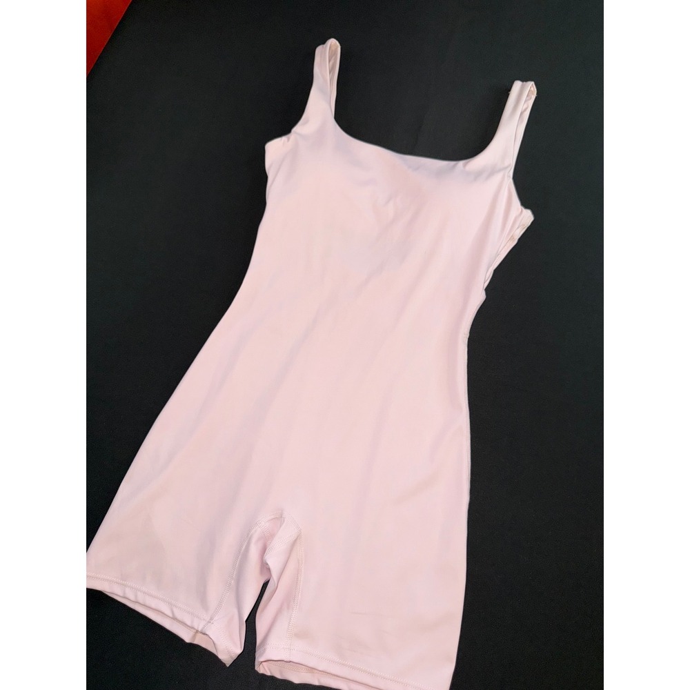 Aralina Women XS Pink Activewear Romper Open Back Crisscross Straps Bodysuit